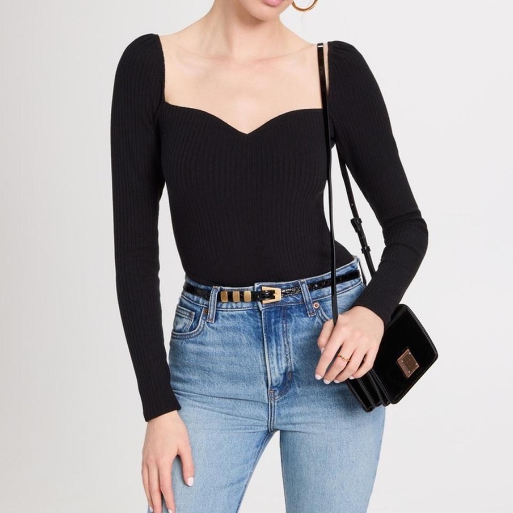 Reformation | October Ribbed-knit Top | Black | Small